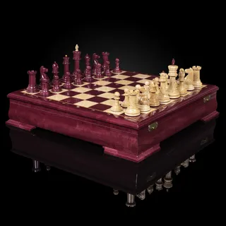 Шахматы "Стаунтон Люкс" (амарант)