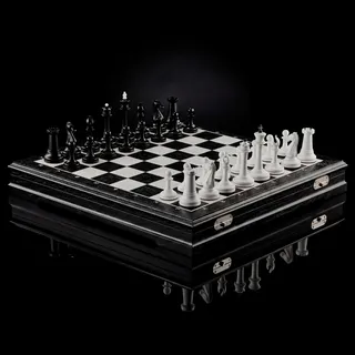 Шахматы "Стаунтон Фаворит" (черно-белый)